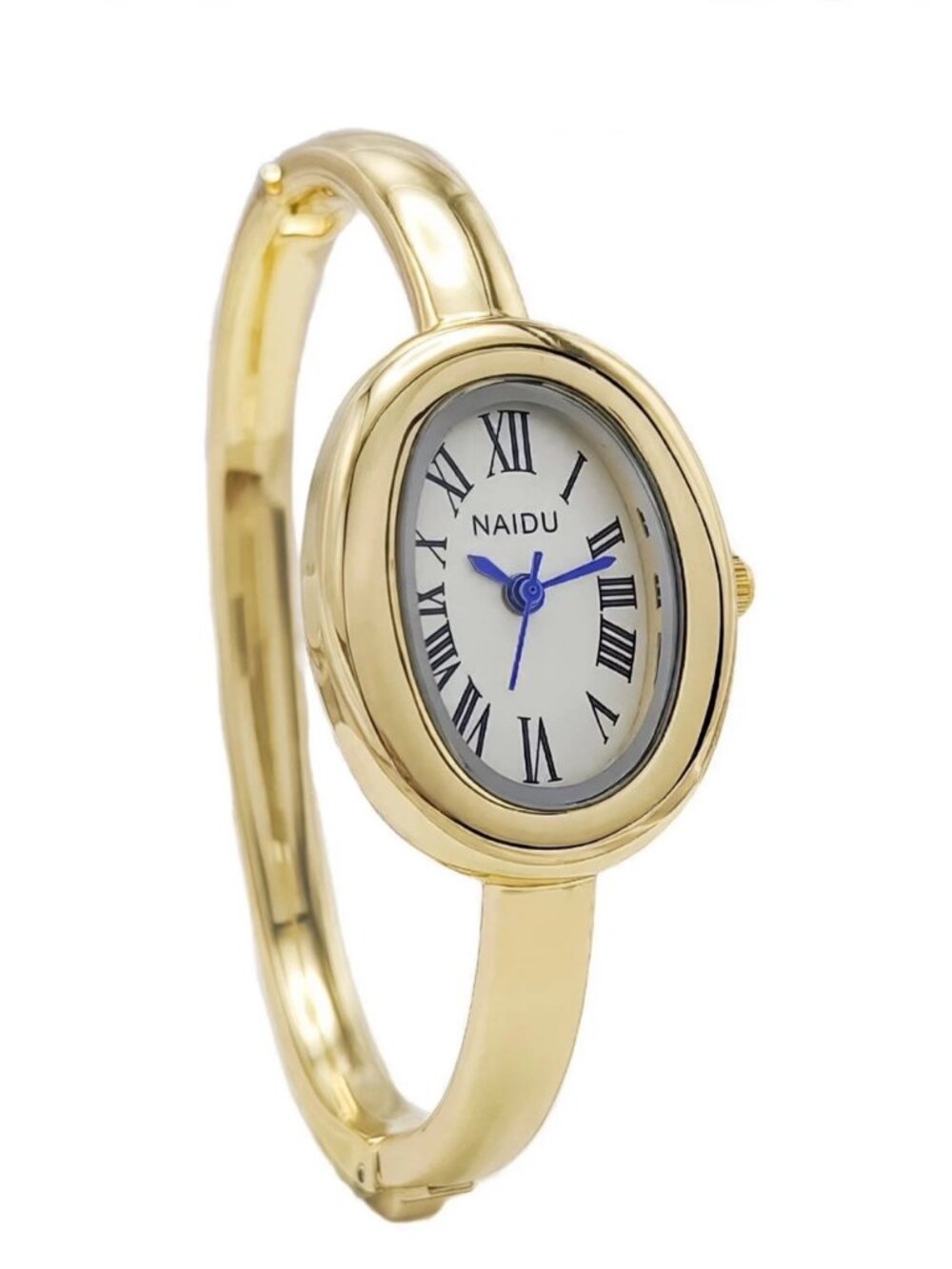 DESTANICO Women's Gold Bangle Watch White Dial Roman Quartz NEW